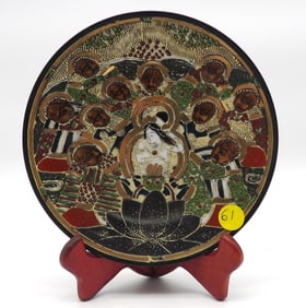 Antique Nippon Hand Painted Satsuma-Style Moriage Charger/Plate