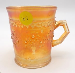 Tree of Life Marigold Carnival Glass Child's Mug by Imperial Glass