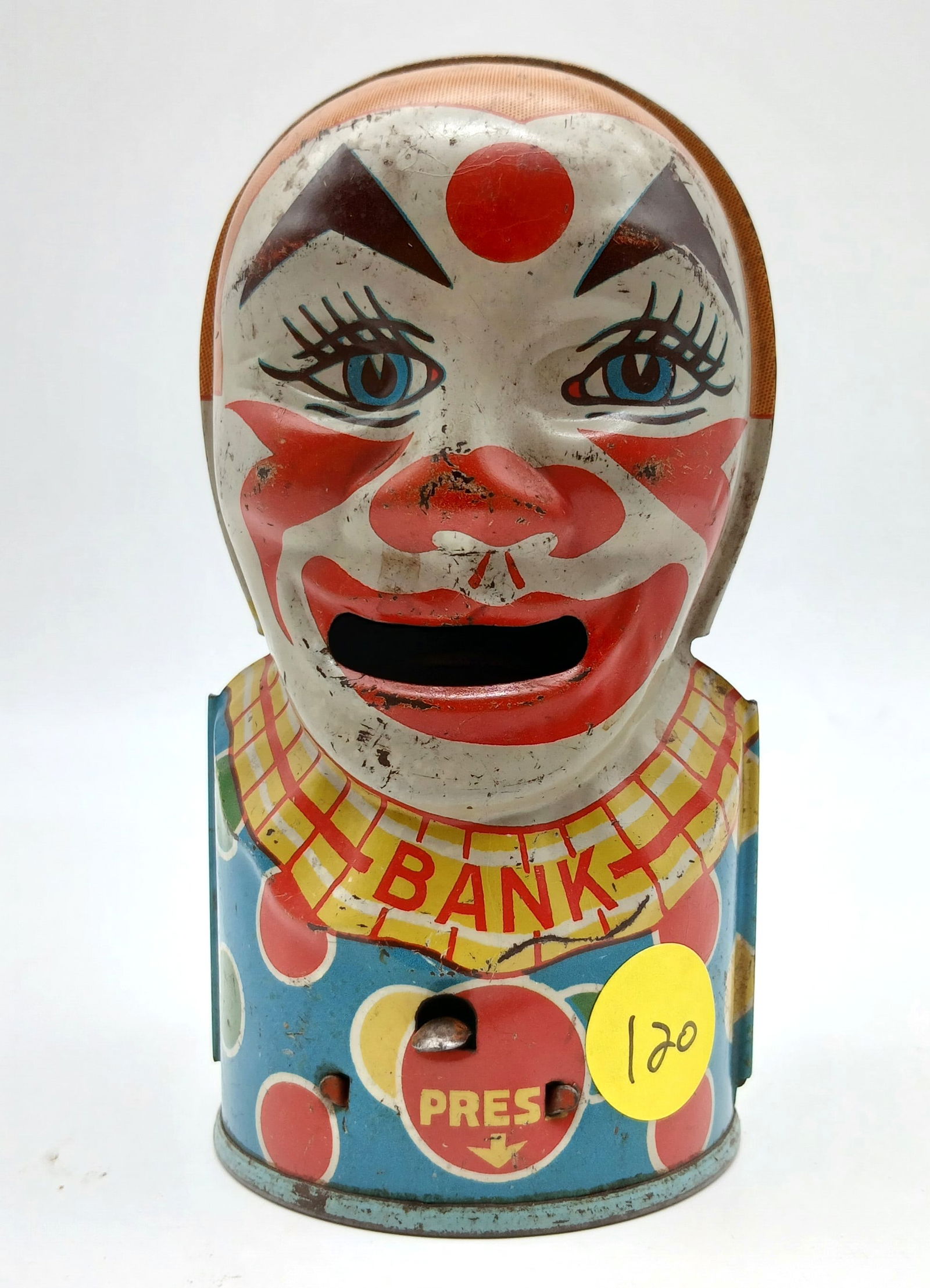 Vintage J. Chein & Co. Tin Litho Clown Mechanical Bank (1 of 4)
