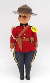 1950's CANADIAN MOUNTAIN POLICE PVC DOLL
