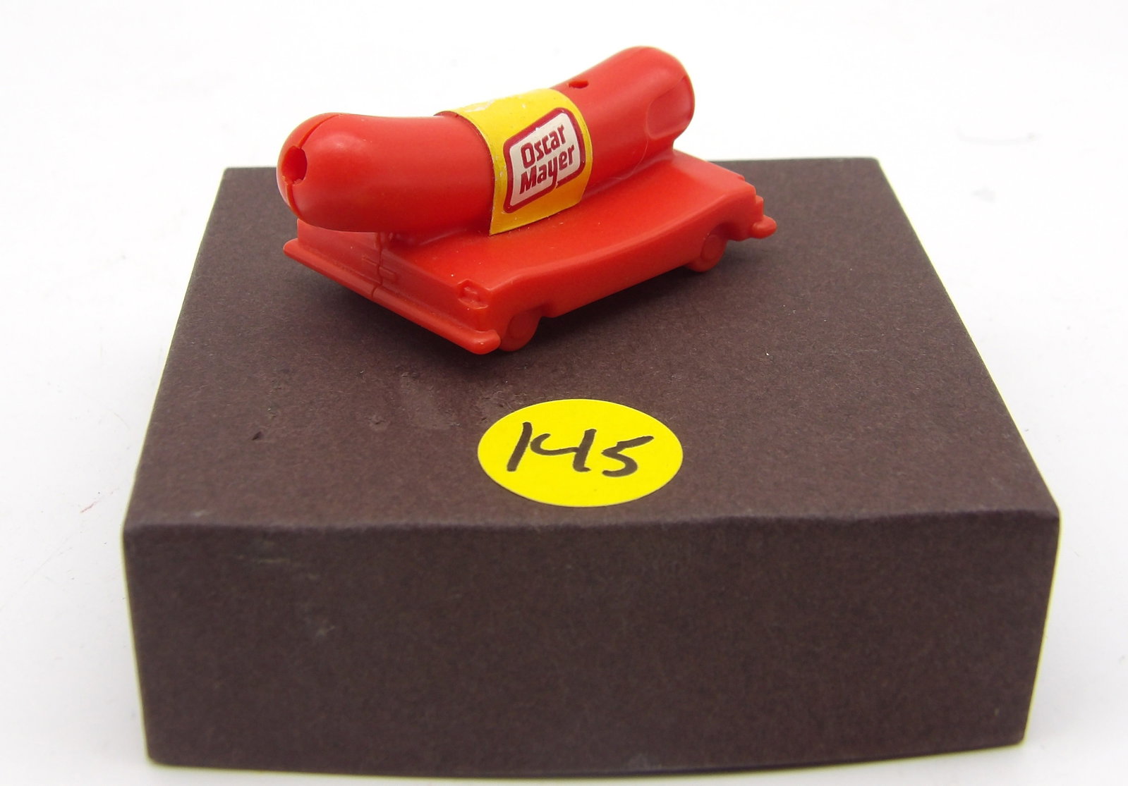 OSCAR MAYER WEINERMOBILE WHISTLE: This Oscar Mayer Wienermobile whistle is a promotional toy that is given away by drivers of the Wienermobile, who are known as "Hotdoggers". The whistles are shaped like a miniature version of the Wie