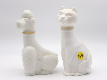 AVON DOG & CAT BOTTLES (PAIR)