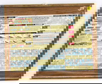 FRAMED / MOUNTED CHEVROLET SHARPENING GUIDE FLYER 1956