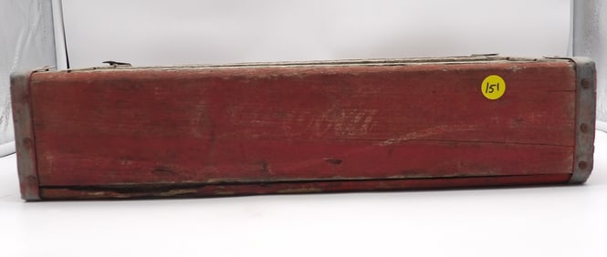 VINTAGE COCA-COLA WOOD BOTTLE CARRIER BOX (CARRIES 24 BOTTLES)