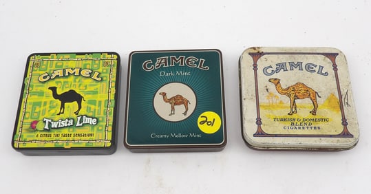3 PC SET - CAMEL CIGARETTE TINS