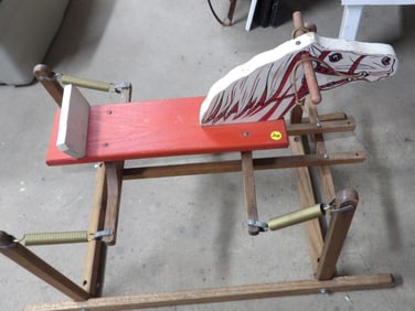 VINTAGE WOOD ROCKING HORSE 1950’s