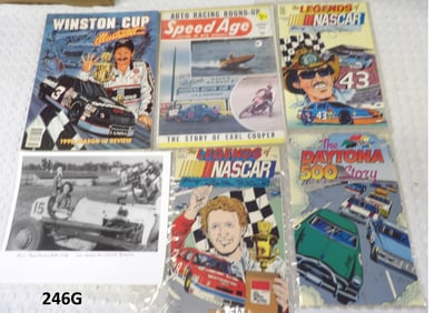 VINTAGE RACING MAGAZINES, COMICS, PHOTO (6)