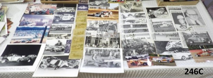 VINTAGE RACING PHOTOS – SOME AUTOGRAPHED – MOSTLY ALCYON RACEWAY (50+)