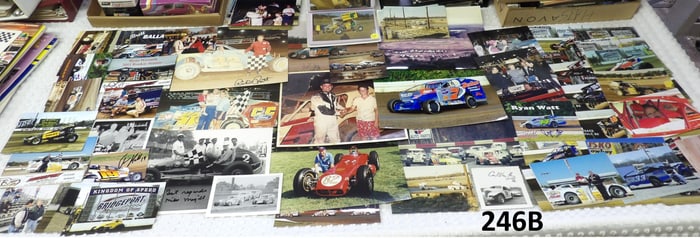 VINTAGE RACING PHOTOS – SOME AUTOGRAPHED – MOSTLY BRIDGEPORT SPEEDWAY (50+)