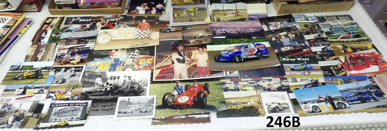 VINTAGE RACING PHOTOS – SOME AUTOGRAPHED – MOSTLY BRIDGEPORT SPEEDWAY (50+) (1 of 5)