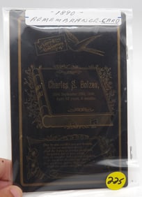 1890 REMEMBRANCE CARD 7TH ST. PHILADELPHIA