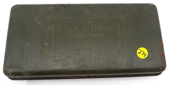 FUNERAL DIRECTOR TIN BOX