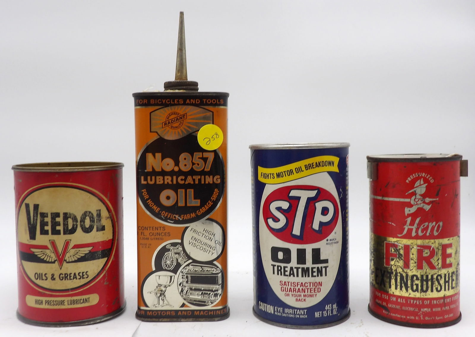 VINTAGE OIL / FIRE EXTINGUISHER CANS (4) (1 of 2)