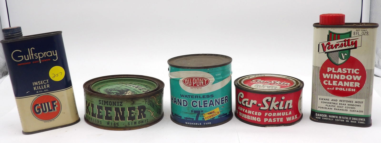 VINTAGE CLEANER / INSECT KILLER CANS (5) (1 of 2)