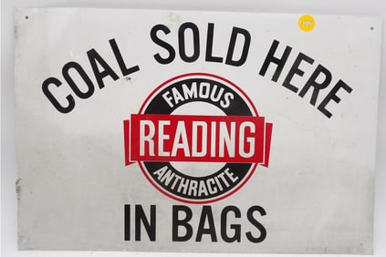 READING FAMOUS ANTHRACITE COAL SIGN
