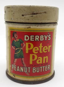 2 PC - WALKER ‘LEEK PRUF’ ICE BAG IN BOX & DERBY’S PETER PAN PEANUT BUTTER TIN