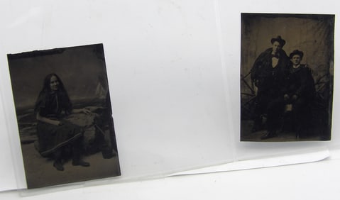ANTIQUE TIN TYPE PHOTOS (2)