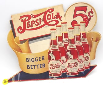 PEPSI-COLA VINTAGE-STYLE ADVERTISING SIGN