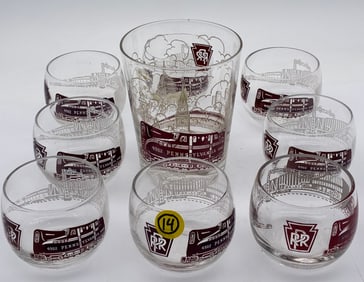 PENNSYLVANIA RAILROAD GLASSES – TUMBLER AND ROLY-POLY