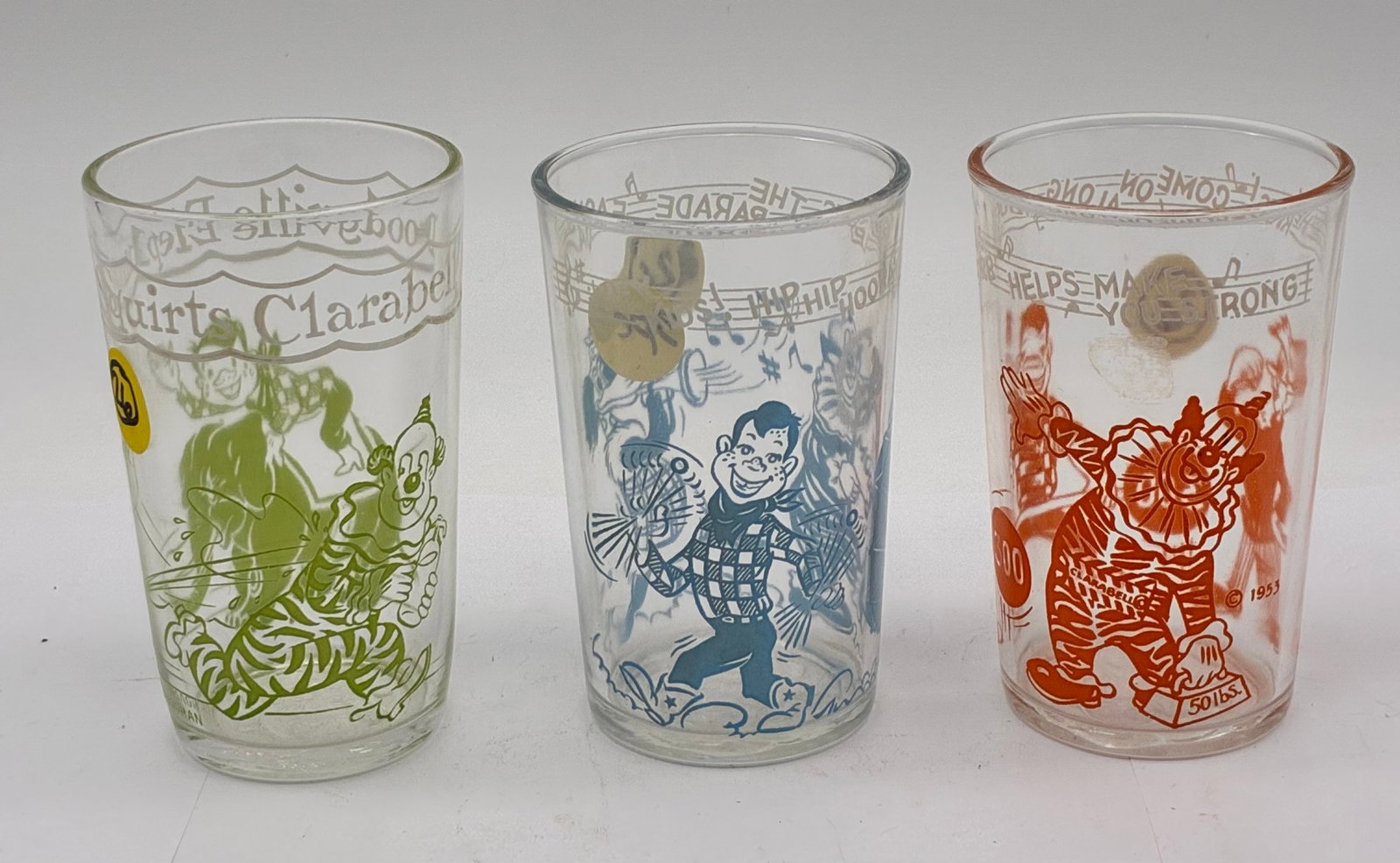 1950’s HOWDY DOODY WELCH’S JELLY JAR GLASSES (1 of 1)