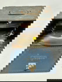 1930’S SUNBEAM ELECTRIC IRON IN ORIGINAL METAL CARRY CASE