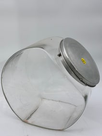 ANCHOR HOCKING PENNY CANDY JAR W/ METAL LID