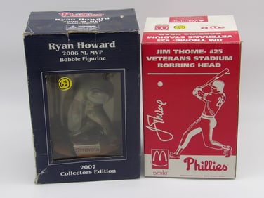 VINTAGE PHILLIES BOBBLEHEADS (IN BOX) – RYAN HOWARD & JIM THOME