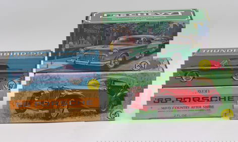 CLASSIC CAR AVON AFTERSHAVE BOTTLES (FULL AND IN BOXES)