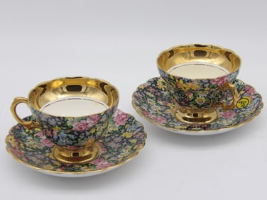 QUEEN’S ROSINA BONE CHINA CUPS AND SAUCERS