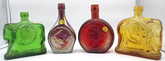 WHEATON DECANTERS – THOMAS JEFFERSON, DOUGLAS MACARTHUR, REPUBLIC/DEMOCRAT CAMPAIGN