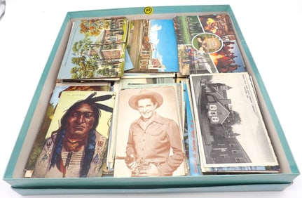 VINTAGE POSTCARDS LOT (OVER 250)
