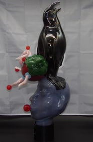 UNIQUE BLOWN GLASS HEAD SCULPTURE