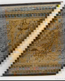 FRAMED MAP OF SCOTLAND AND HIGHLAND CLANS BY JOSEPH PATTERSON SIMS