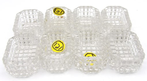 SALT CELLARS VINTAGE CUT GLASS