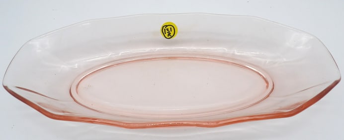 FOSTORIA FAIRFAX PINK ROSE RELISH DISH