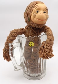 MONKEY YARN DOLL W/ GLASS PITCHER