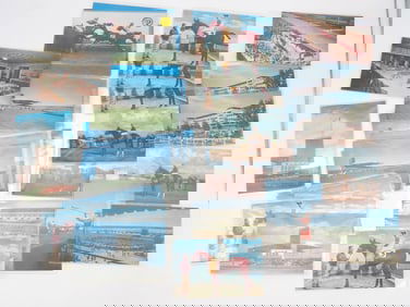 VINTAGE HORSE RACING POSTCARDS (X38)