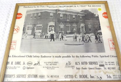 SWEDESBORO NJ CROSSING SAFETY POSTER (FRAMED)