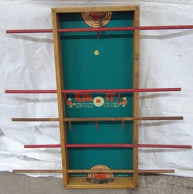 VINTAGE WOODEN ‘KIK IT’ FOOSBALL GAME