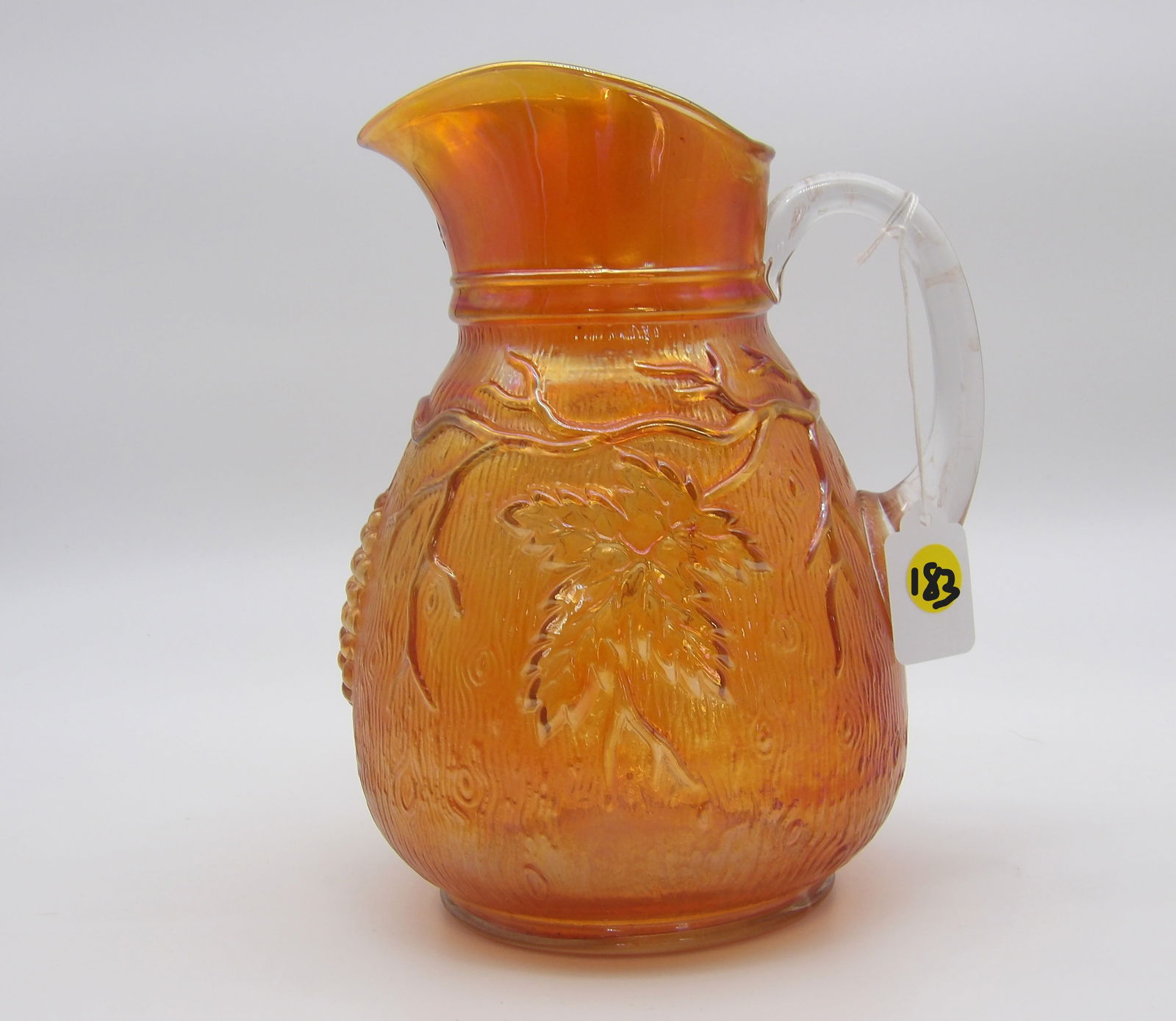VINEYARD BY FENTON – Vintage Marigold Carnival Glass Pitcher (1 of 2)