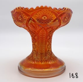 TWIN STARBURST MARIGOLD CARNIVAL GLASS IMPERIAL – Vintage Marigold Carnival Glass Vase,