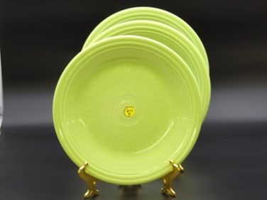 HOMER LAUGHLIN FIESTAWARE LUNCHEON PLATES (3) – CHARTREUSE