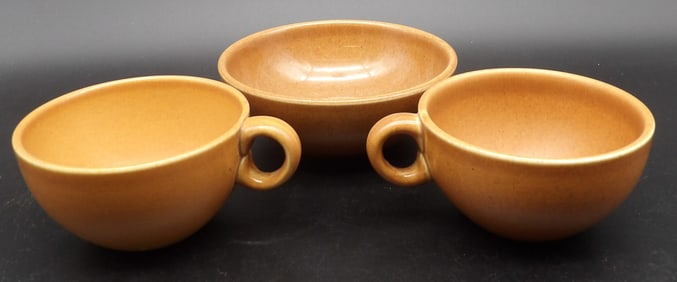RUSSEL WRIGHT IROQUOIS CASUAL CHINA COFFEE CUPS (2), AND BOWL