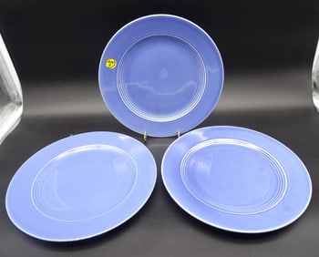 HOMER LAUGHLIN HARLEQUIN DINNER PLATES (3) – MAUVE BLUE