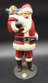 CAST IRON SANTA W/ GIFTS COIN BANK / DOOR STOP