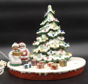 “IT CAME UPON A MIDNIGHT CLEAR” CERAMIC TREE LAMP / BASE & “FROSTY’S