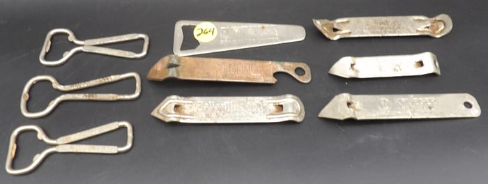 VINTAGE BEER CAN / BOTTLE OPENERS (9)