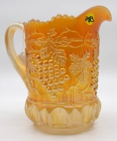 GRAPE & CABLE MARIGOLD PITCHER BY NORTHWOOD