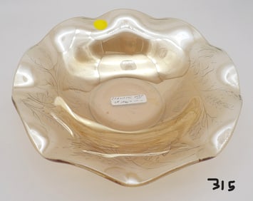 JEANETTE GLASS FLORAGOLD LOUISA SERVING BOWL