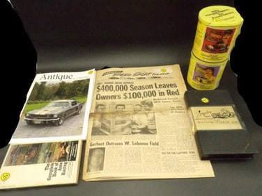 VINTAGE “NATIONAL SPEED SPORT” MAGAZINE / NEWS (1970), AUTO RACING BOOK, ANTIQUE